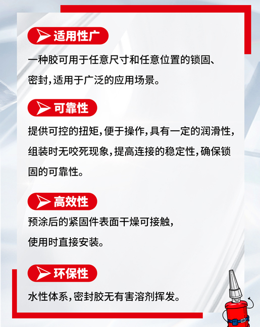樂泰預涂膠使用范圍